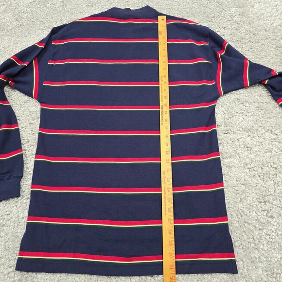 Eddie Bauer Shirt Mens Small Blue Red Striped Long Sleeve Pullover Preppy READ - Picture 10 of 12
